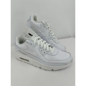 Nike Air Max 90 GS Size 5.5 Youth Triple White New Sneakers Retro Shoes